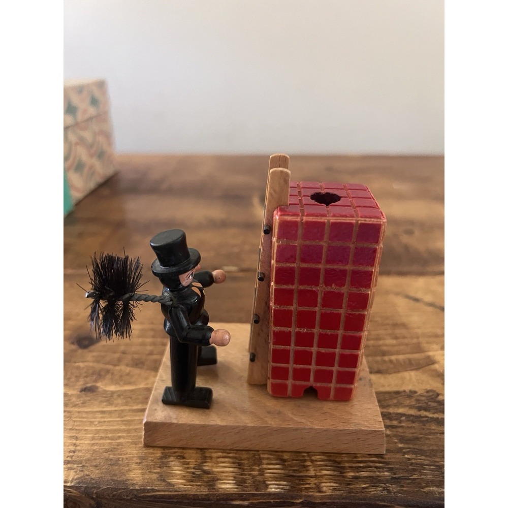 Vintage Chimney Sweeper Incense Smoker Good Luck Charm Erzgebirge Style Germany